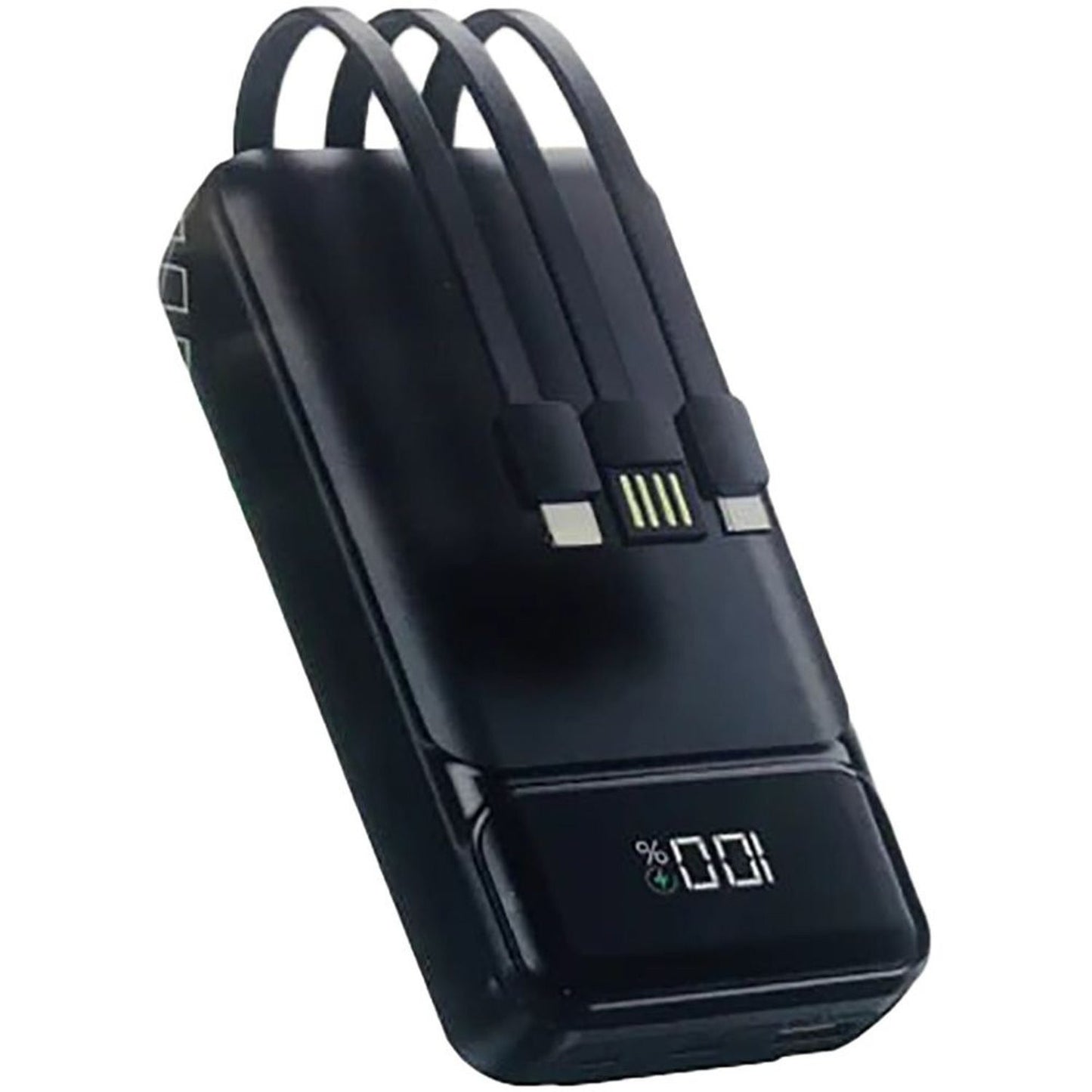 Aspor A316 Power Bank 20000mAh – Fast Charging, Digital Display, Built‑in 3-in-1 Cables