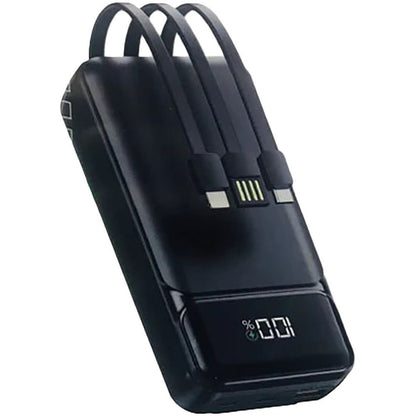 Aspor A316 Power Bank 20000mAh – Fast Charging, Digital Display, Built‑in 3-in-1 Cables