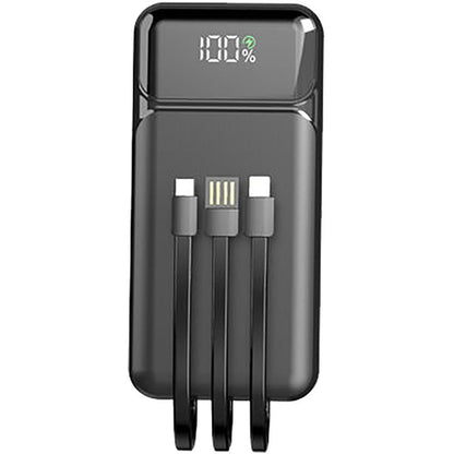 Aspor A316 Power Bank 20000mAh – Fast Charging, Digital Display, Built‑in 3-in-1 Cables
